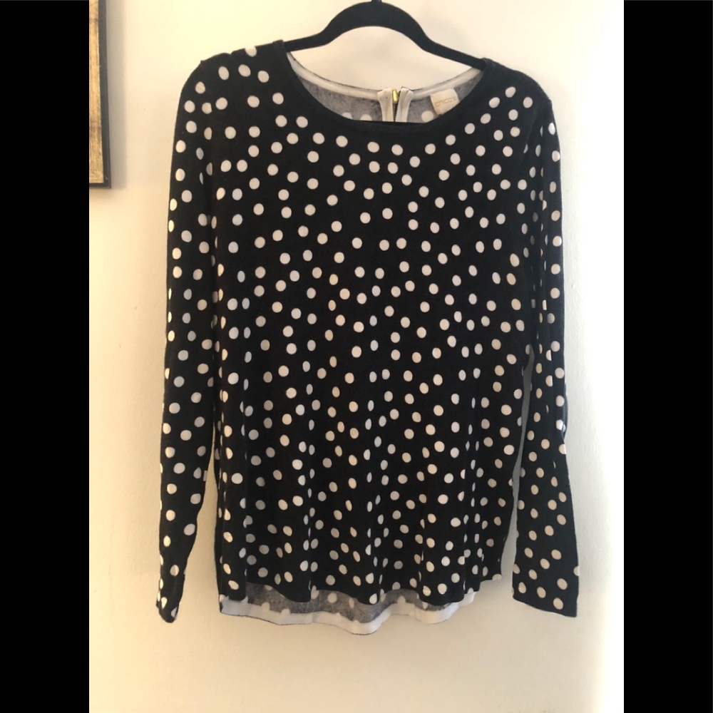 Chico’s black polka dot sweater